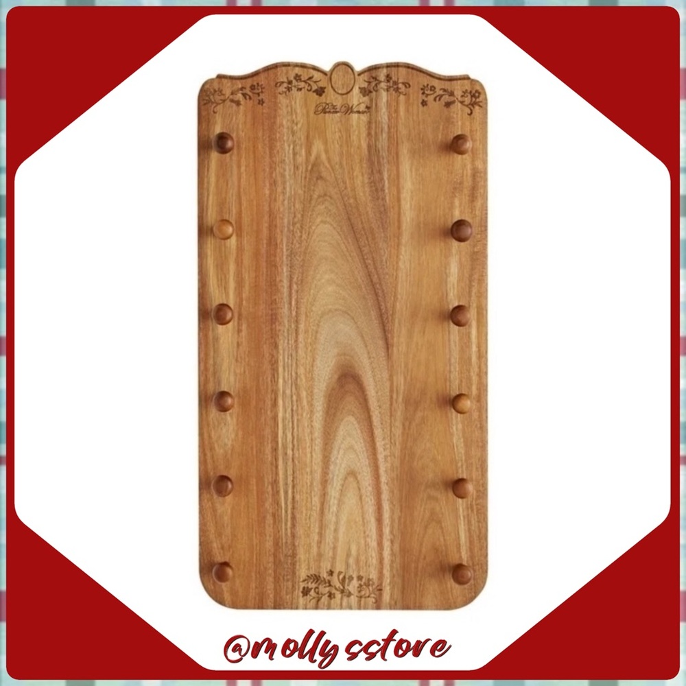 🩷 New The Pioneer Woman Acacia Wood Rolling Pin Rack